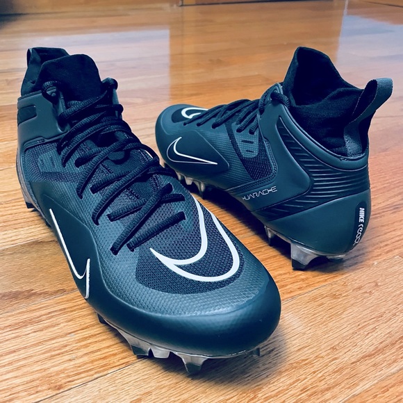 Nike Alpha Huarache 8 Elite LAX Lacrosse Cleats Black CW4440-011 Men's Size 13 - Picture 1 of 12